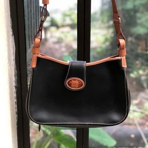 Dooney And Bourke Handbag Black Leather Brown